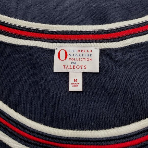 Oprah Magazine Collection For Talbots SS Embroidered Beaded Ladybug Sweater Med - Picture 6 of 8